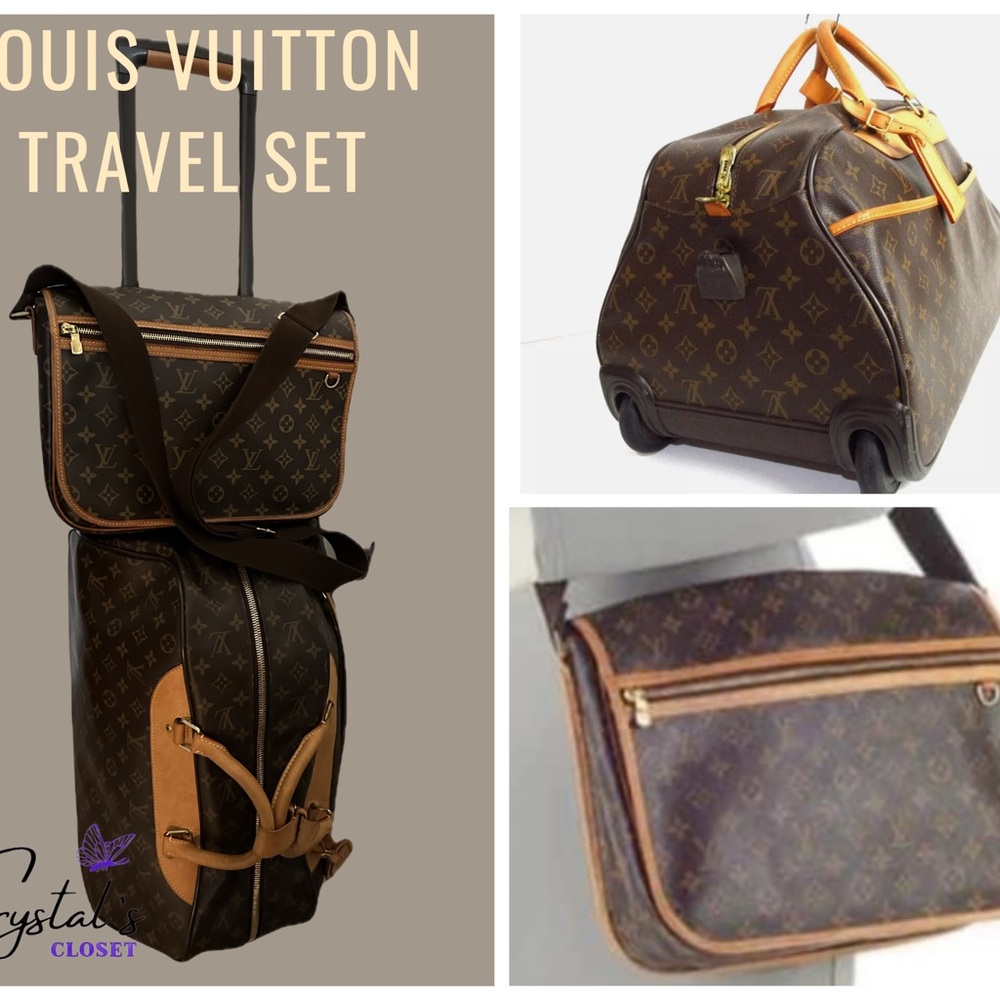 Louis Vuitton Set with Rolling Bag & Messenger Bag